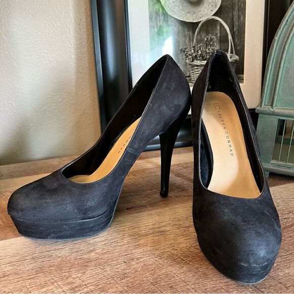 LC Lauren Conrad Black Platform Heels - Picture 3 of 10